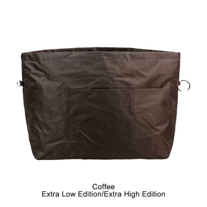 Bag Organiser For Holding Cosmetics And Accessories High Capacity Nylon Expandable Liner Bag Khaki   Short 31 14 21cm