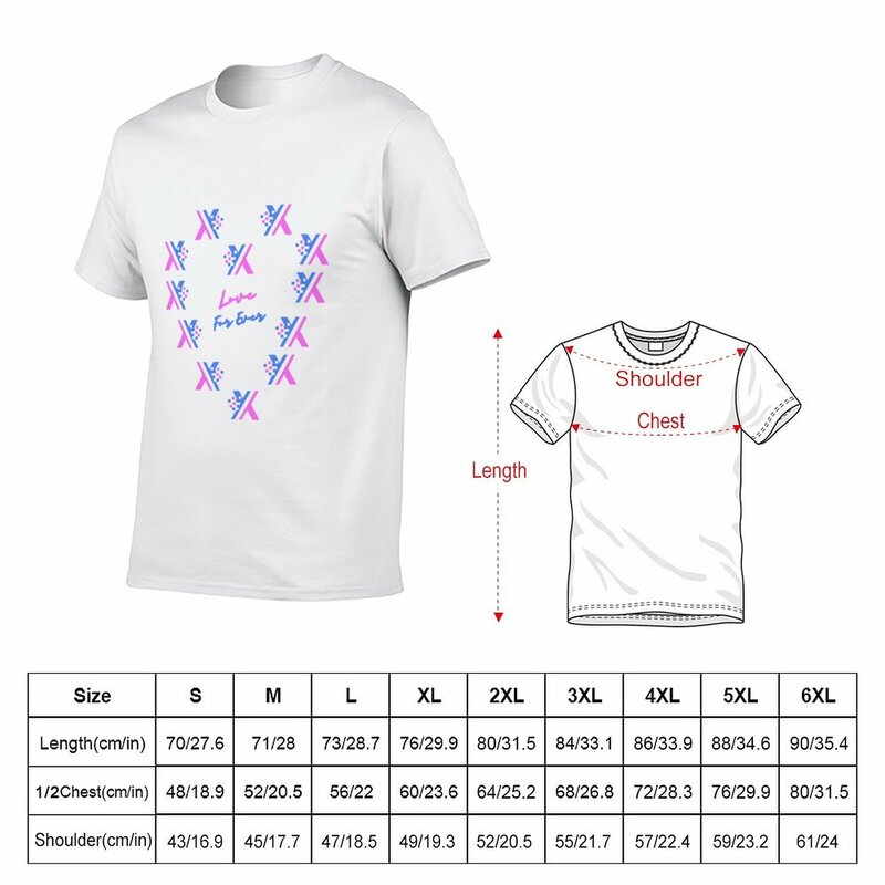 Nuovo xxxxxxxx love for ever t-shirt Anime t-shirt grafica t-shirt magliette personalizzate magliette da uomo
