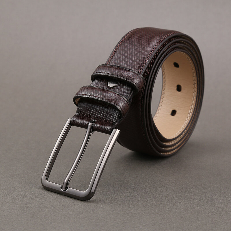 حزام جلد مع صندوق للنساء والرجال ، مشبك أسود رفيع ، حزام خصر ، موضة جديدة ، L051 ،