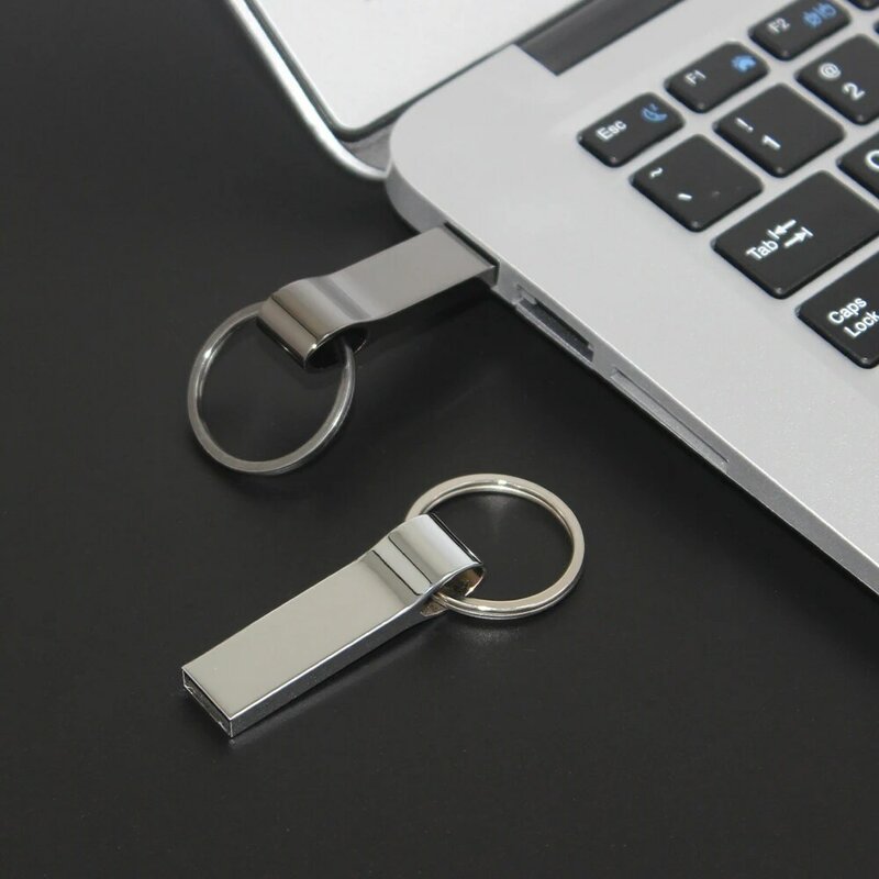 JASTER Metal whistle USB 2.0 Flash Drives 64GB 32GB 6GB High speed Black Pen drive with key ring Memory Stick Waterproof U disk