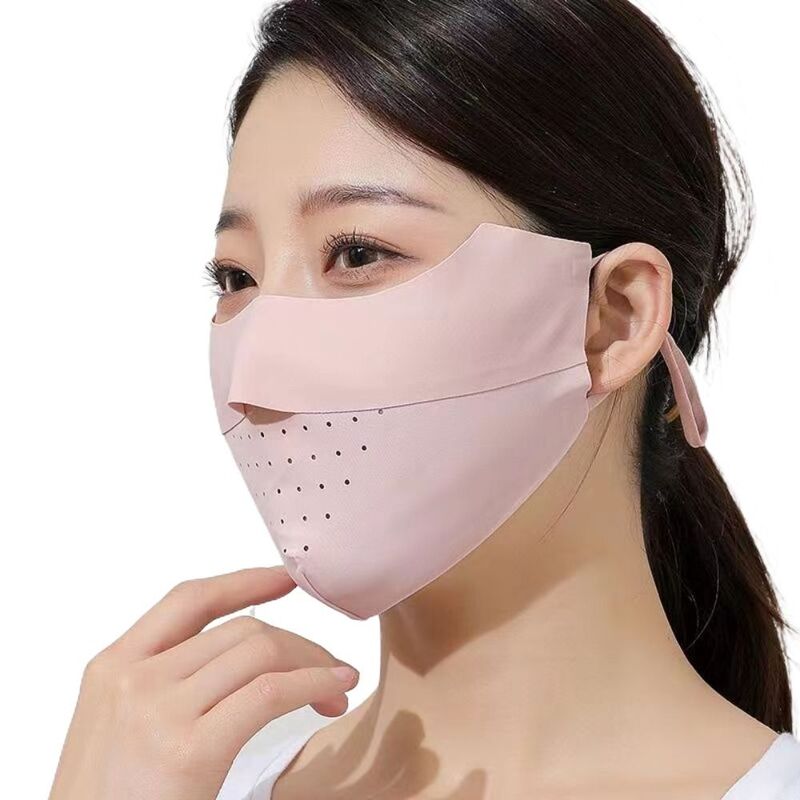 Capa Facial Respirável, Anti-Poeira, Secagem Rápida, Anti-UV, Seda Gelo, Proteção Facial, Máscara Protetora Solar, Máscaras de Condução