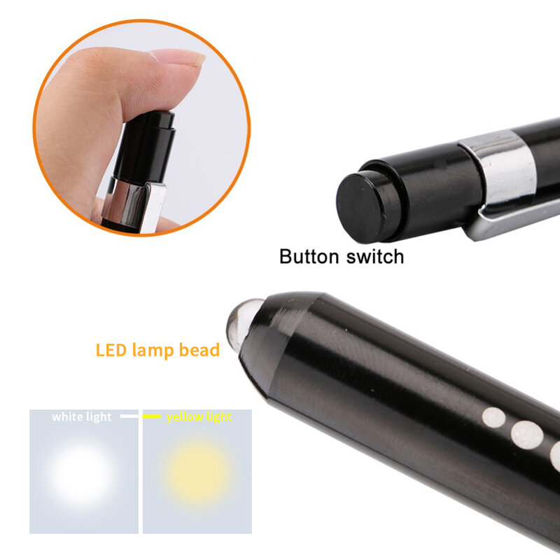 Pierwsza pomoc długopis ze światłem LED latarka medyczna inspekcja pracy latarka Outdoor Camping awaryjne światło dla lekarza pielęgniarka diagnostyka
