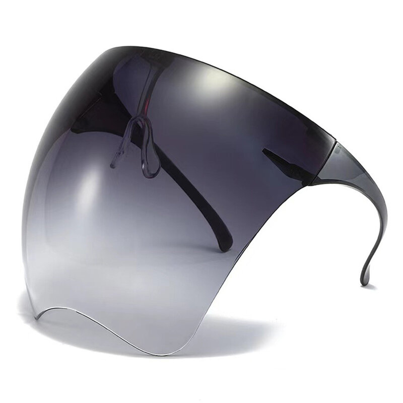 Kacamata hitam bersepeda tahan angin, dilapisi dua sisi Anti kabut layar wajah masker debu bersepeda dengan filter