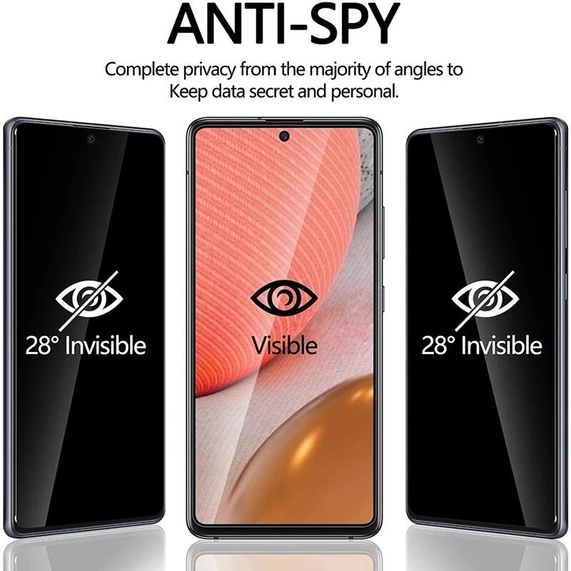 Protector de pantalla de vidrio templado antiespía para Samsung Galaxy, A13, A73, A53, A72, A52, A32, A54, 5G, S10E, M12, M32, M52, privacidad