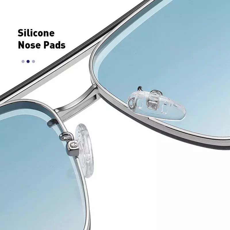 Nowe gradientowe okulary przeciwsłoneczne dla mężczyzn moda metalowe duże oprawki okulary przeciwsłoneczne marka Design luksusowe luneta De Soleil Homme UV400