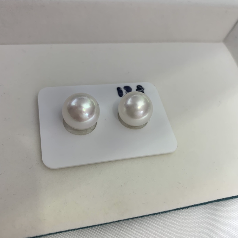 AAA para 11-12mm okrągłe luźne perły morskie białe perły mała wada jasne oświetlenie drobne koraliki do DID kolczyki sztyfty wisiorek