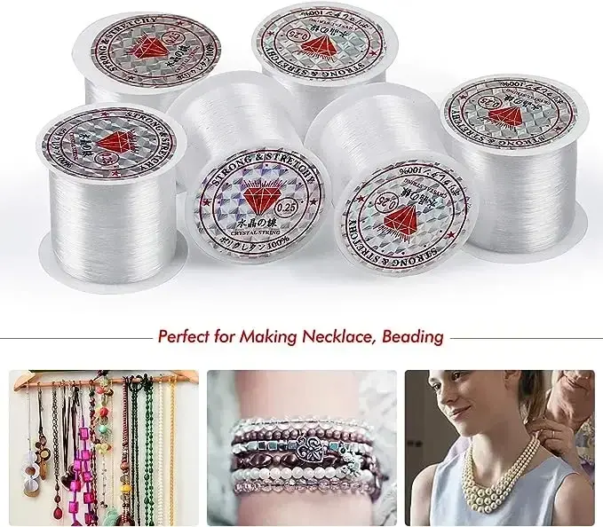 0.2/0.25/0.3/0.35/0.4/0.5/0.6/0.7/0.9/1mm Fish Line Clear Non-stretch Strong Nylon String Beading Cord Thread for Jewelry Making