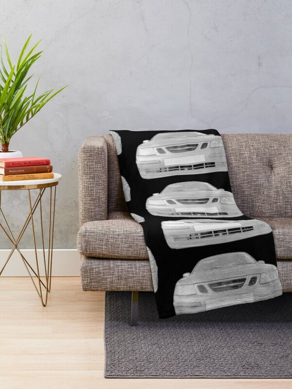 Saab 93 samochód klasyczny rzut koc koc plażowy gigantyczny koc na sofę
