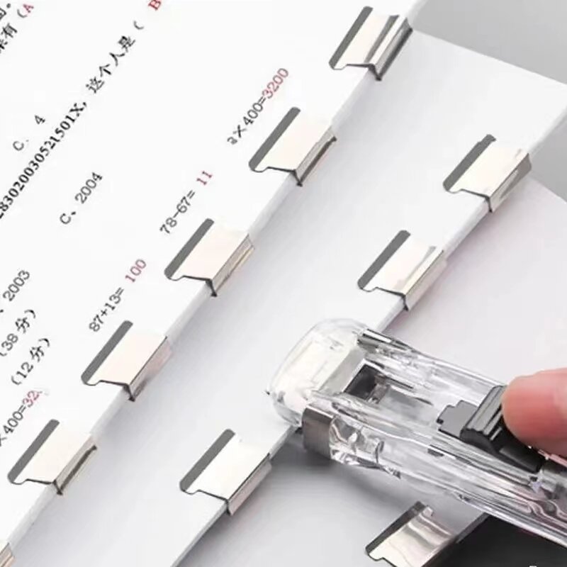 Transparante Clip Pusher Papier Binder Clip Installatie Demonteren Tool Voor Personeel Test Papier Bevestigingsclip Nietmachine Kantooraccessoires