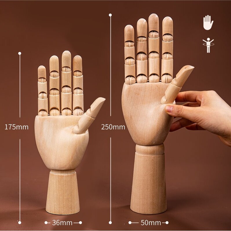 Jointed Doll Drawing Sketch Mannequin Model Movable Limbs Wooden Hand Body Draw Action Toys Figures Home Decor Artist Models