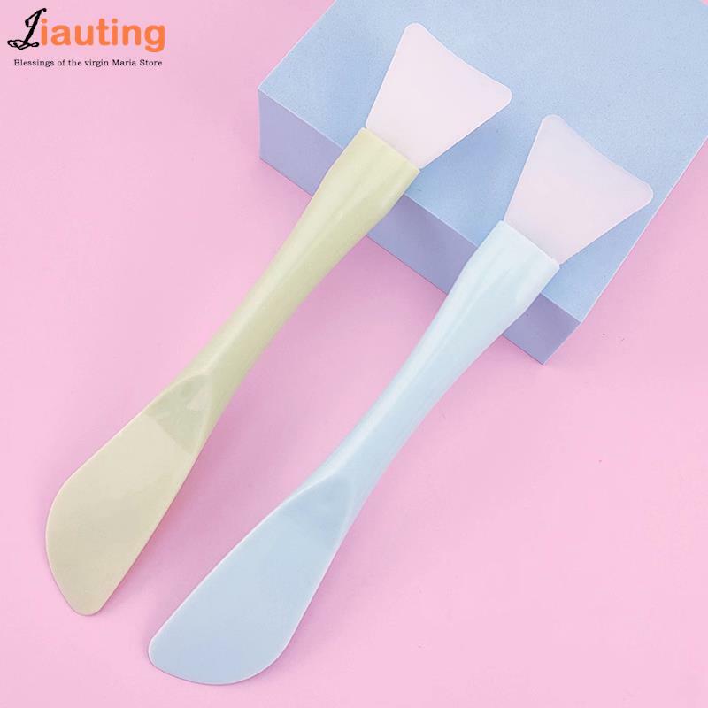1PC Silicone Facial Mask Brush Soft Head With Scraper Integrated Dual-use Mud Film Brush DIY Film Adjusting Beauty Tool Beauty