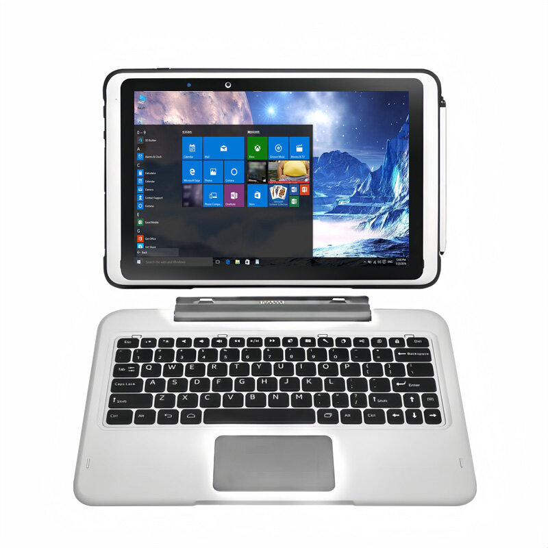Tableta Windows 10 con teclado de acoplamiento, Pen10.1 '', 64 bits, 2 en 1, 2GB + 32GB, x5-Z8350, CPU, Compatible con HDMI, 10 puntos de contacto, regalo pasivo