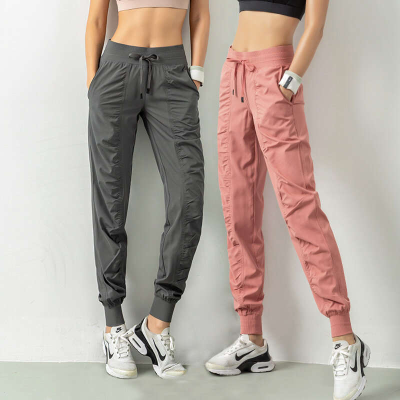 Брюки женские для фитнеса и спорта, облегающие свободные штаны для бега, быстросохнущие повседневные штаны, штаны в стиле Харлан