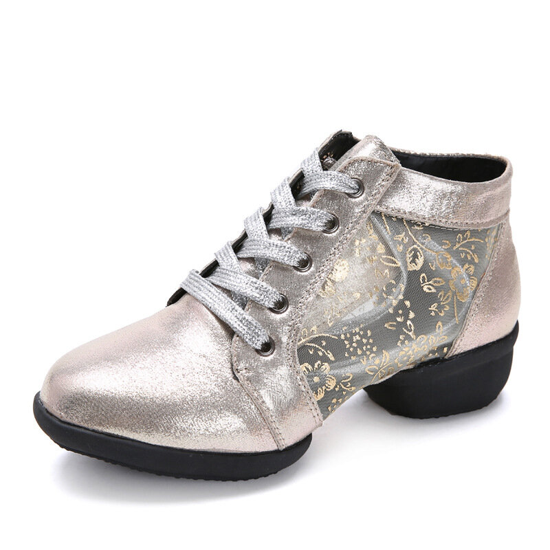 Chaussures de brevLatine à Semelle Souple pour Femme, Baskets de Salle de Bal, Salsa, Souffle, Talon de 4cm