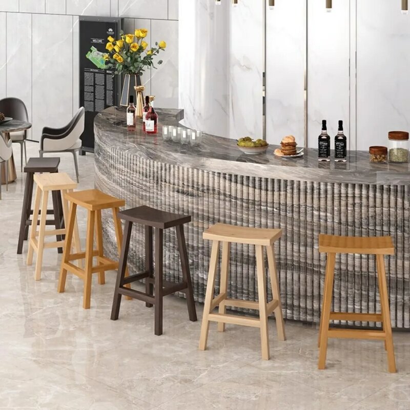 Moderne hölzerne Bar stuhl Terrasse Garten platzsparende Balkon Barhocker Restaurant Designer Tabourets de Bar Innendekorationen