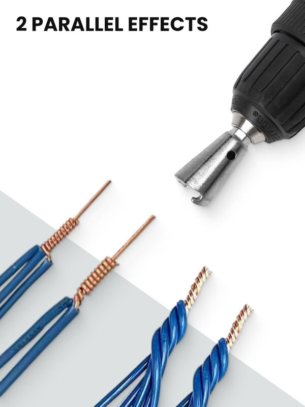 Outils de torsion de fil pour perceuses électriques, poignée hexagonale de 6mm, torsion rapide d'électricien, torsion carrée de 1.5 à 6mm