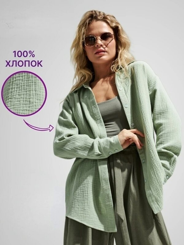 Suninbox 2023 camicie da donna primavera estate 100% cotone Office Lady camicie Casual oversize in Crepe camicetta allentata a maniche lunghe bianca