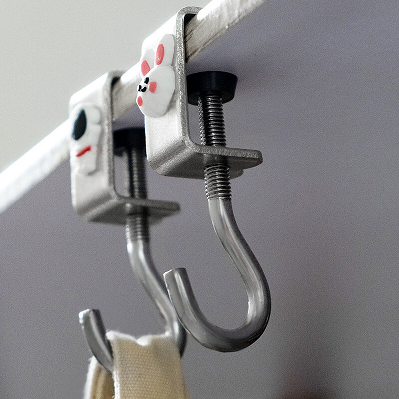 New Adjustable Rotatable Removable Table Edge Hooks Desktop Hooks For School Office Student Bag Water Bottle Hanging Hooks