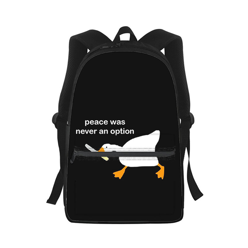 Untitled Goose Game uomo donna zaino 3D Print Fashion Student School Bag zaino per Laptop borsa a tracolla da viaggio per bambini