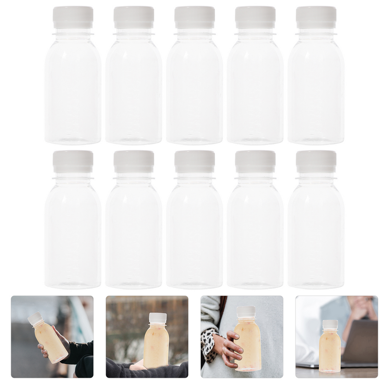 Garrafas transparentes portáteis do suco, garrafas da bebida, bebendo, vazio, claro, exterior, 100ml
