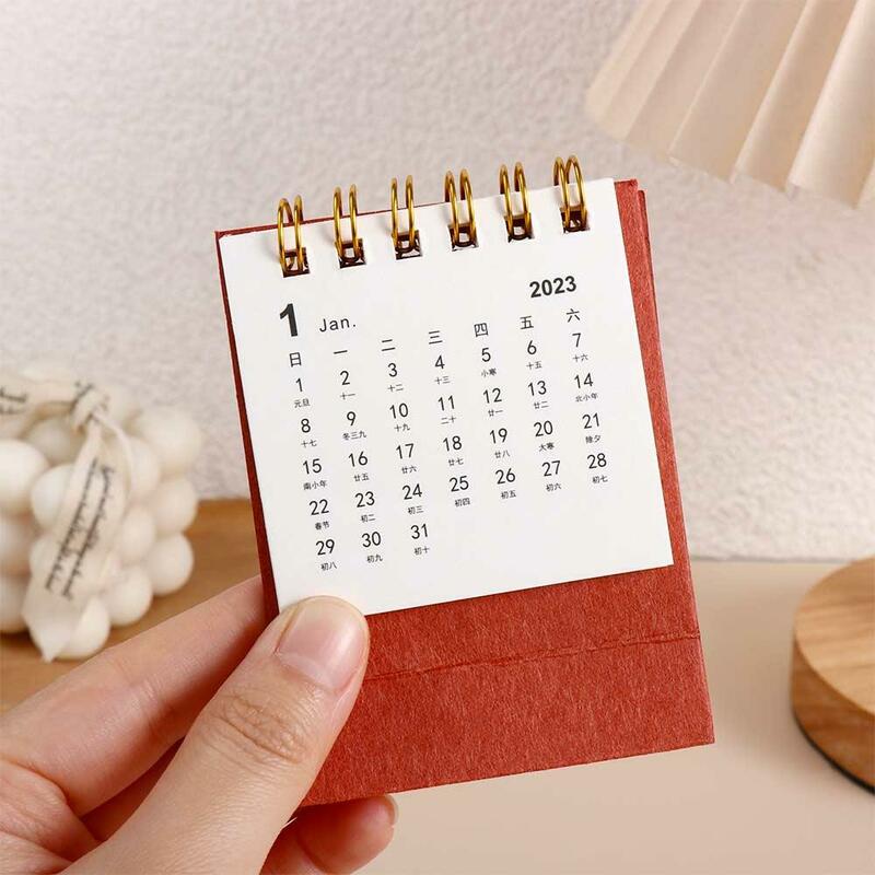 Kolorowa papeteria Planner papierowa roczna Agenda dzienny harmonogram kalendarz biurkowy kalendarz 2022 Mini kalendarz 2023 kalendarz