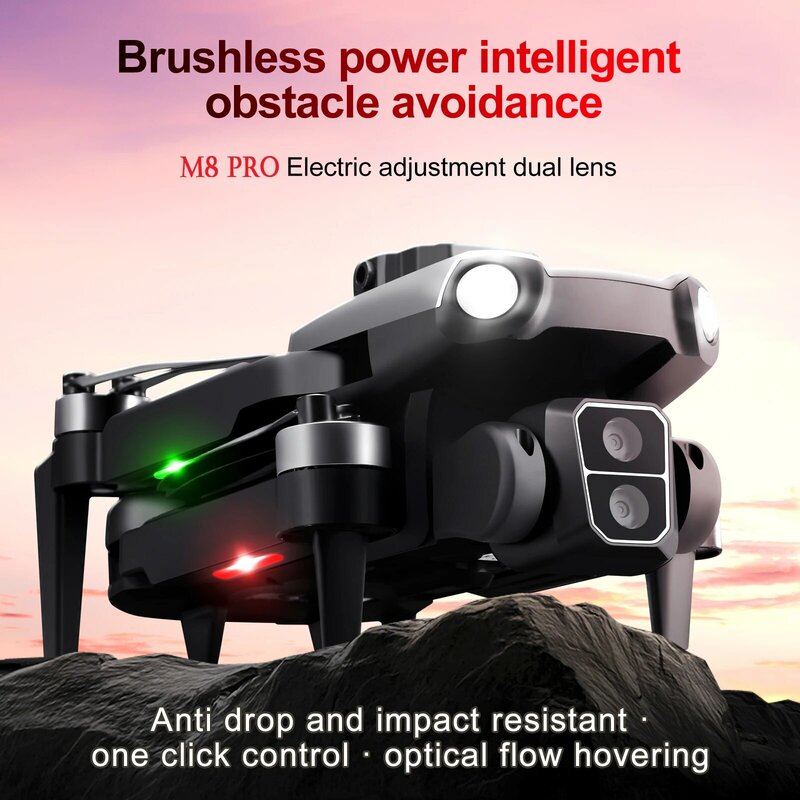 8K Drone M8 Aerial Photography Quadcopter Remote-controlled Helicopter Maintains Obstacle Avoidance Altitude and a Range of 5000