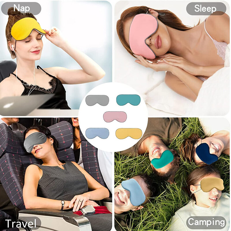Maska do spania cieniowanie zmęczenie oczu dwustronne dostępne oddychające opaski na oczy przepaska na oko obcisłym busiku Unisex