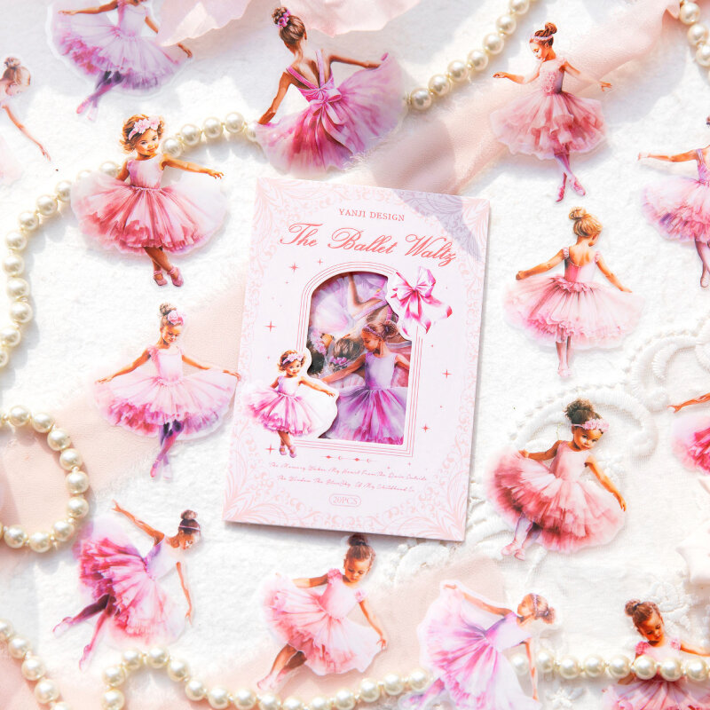 Ballet Waltz Series Marcadores, Decoração Álbum Foto, Pet Etiqueta, 12 conjuntos por lote