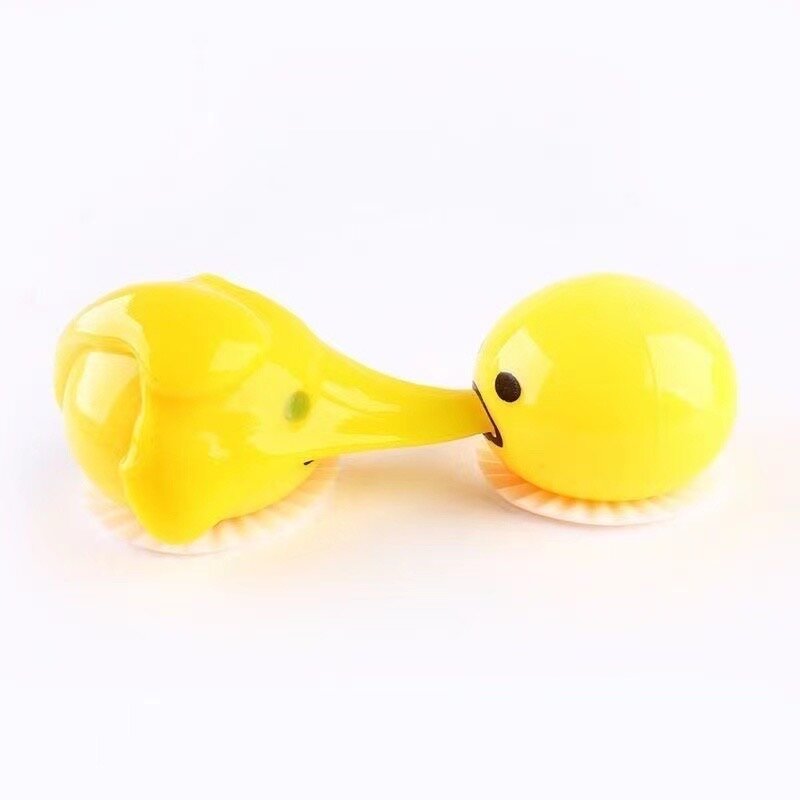 Squishy Puking Egg Yolk with Hole and Yellow Slime Stress Ball Kids Toys Adult Relieve Anxiety Office Bachelor Party Favor Gift