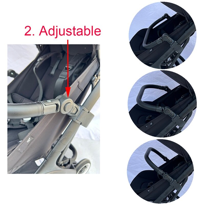 Baby Stroller Acessórios, Bumper Bar, Braço Handle, Crossbar Compatível com Bugaboo Stroller Borboleta