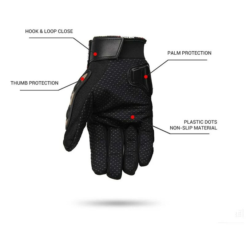 Guantes Protectores de dedo completo para motocicleta, manoplas protectoras Unisex, antideslizantes, gruesas, para invierno