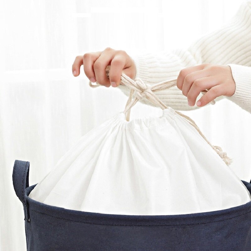تخزين الغسيل المنظم حقيبة مقاوم للماء يعيق مع غطاء سلة للملابس القذرة لحاف تخزين أكياس الحمام اكسسوارات المنزل