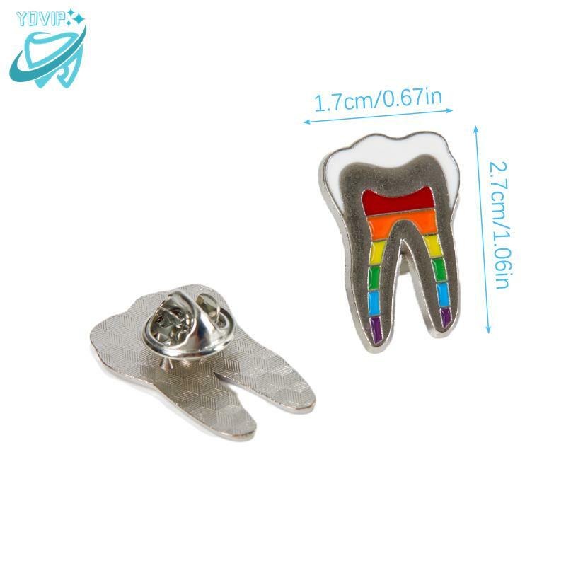 1Pcs Oral Health Enamel Pins Custom Tooth Fairy Brooches Dentist Lapel Badges Fun Dental Implant Jewelry Gift for Kids Friends