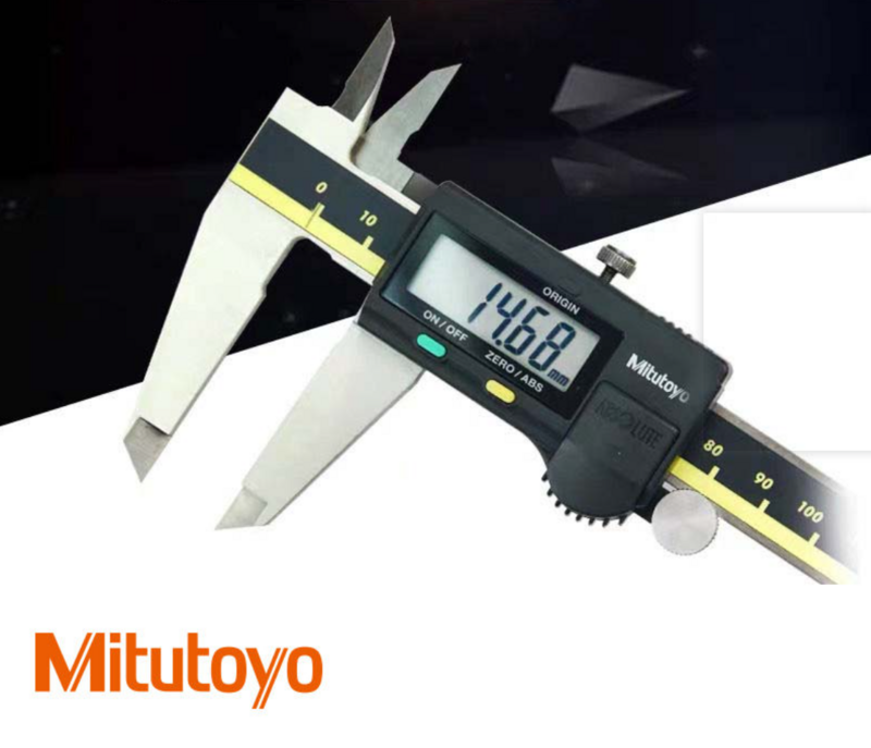 Mitutoyo-日本のデジタルキャリパー定規ツール、0.0005インチのステッカー、1: 128メートル法の割合、0-196-20、150mm、200mm、300mm、0.01mm、04