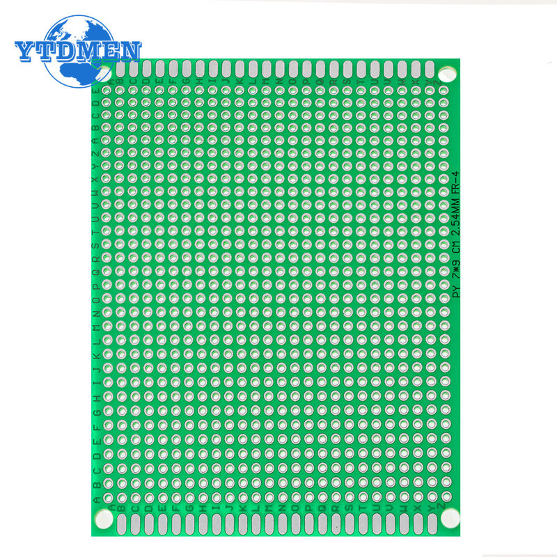 Placa prototipo de 5 piezas, 7x9CM, PCB de un solo lado, placas de circuito universales verdes, Kit de bricolaje