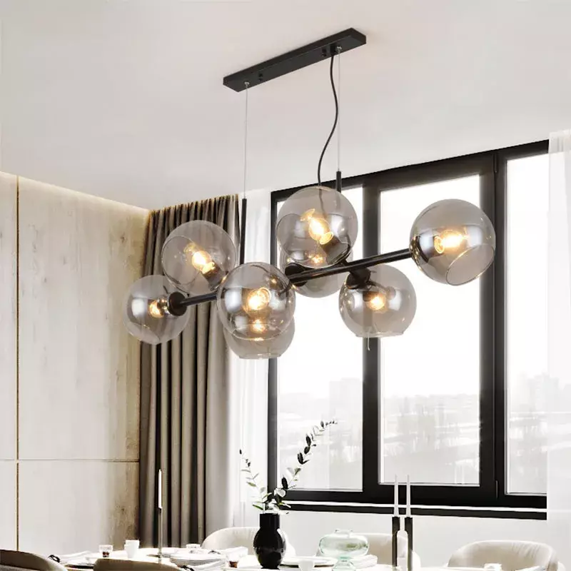 Wohnzimmer Kronleuchter nordische LED kreisförmige Kugel Lampe Lampe moderne hängende Leuchte Schlafzimmer Küche Esszimmer Wohnkultur