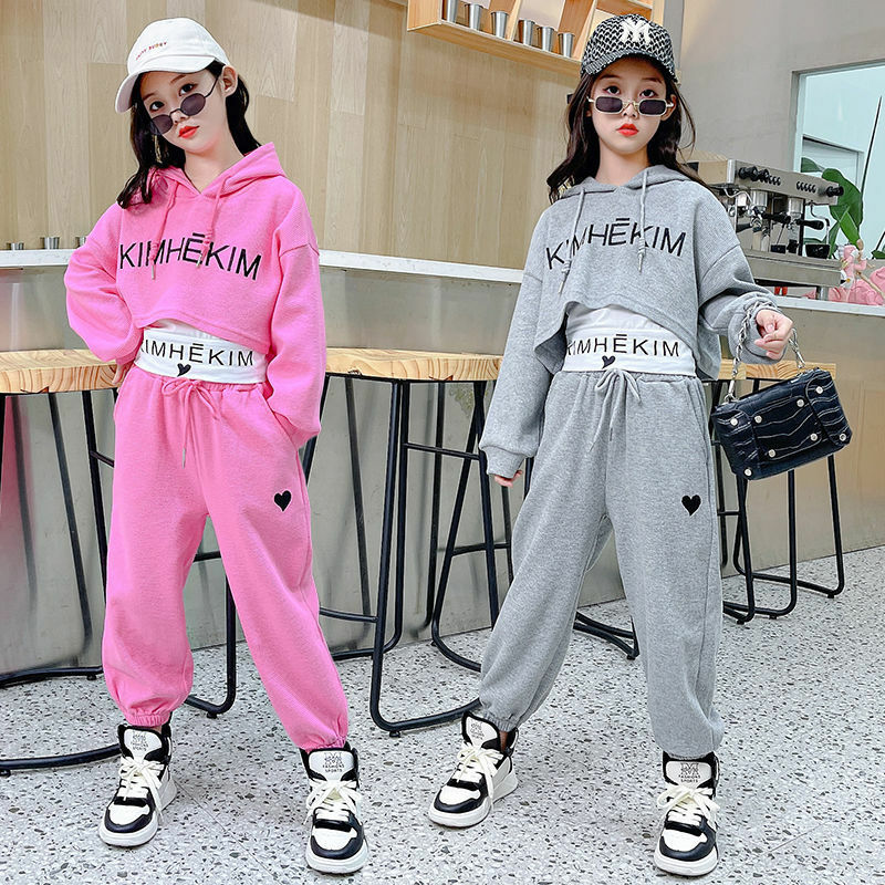 Mädchen Frühling Sommer 3 Stück lässige Mode koreanischen Stil Hoodie Jogging hose für 6 8 9 10 12 Jahre Teenager-Mädchen Sport kleidung
