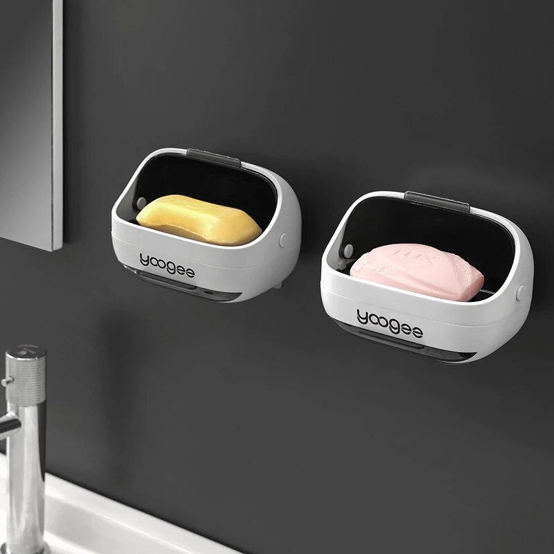 에코 친화적 인 제품 공간 욕실 선반 샤워 스토리지 비누 보호기 여행 플라스틱 비누 접시 컨테이너 욕실