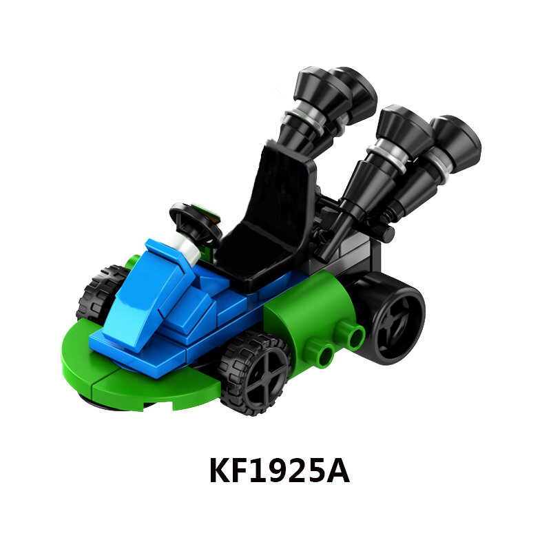 Figuras de acción de bloques de construcción ensamblados para niños, Juguetes educativos para niños, personajes de juegos populares, coche de carreras, KF6186A