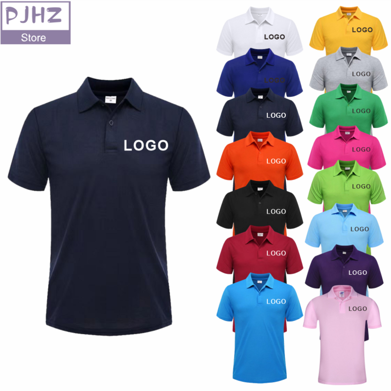 Summer Casual Polo Shirt Cheap Breathable Customized Polo Personal Company Group Custom Logo Print Embroidery Free Shipping