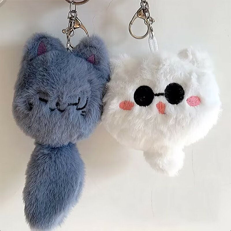 Anime Jujutsu Kaisen Keychain Geto Suguru and Satoru Gojo Cosplay Plush Doll Pendant Keyrings Accessories Key Chains Fans Gifts