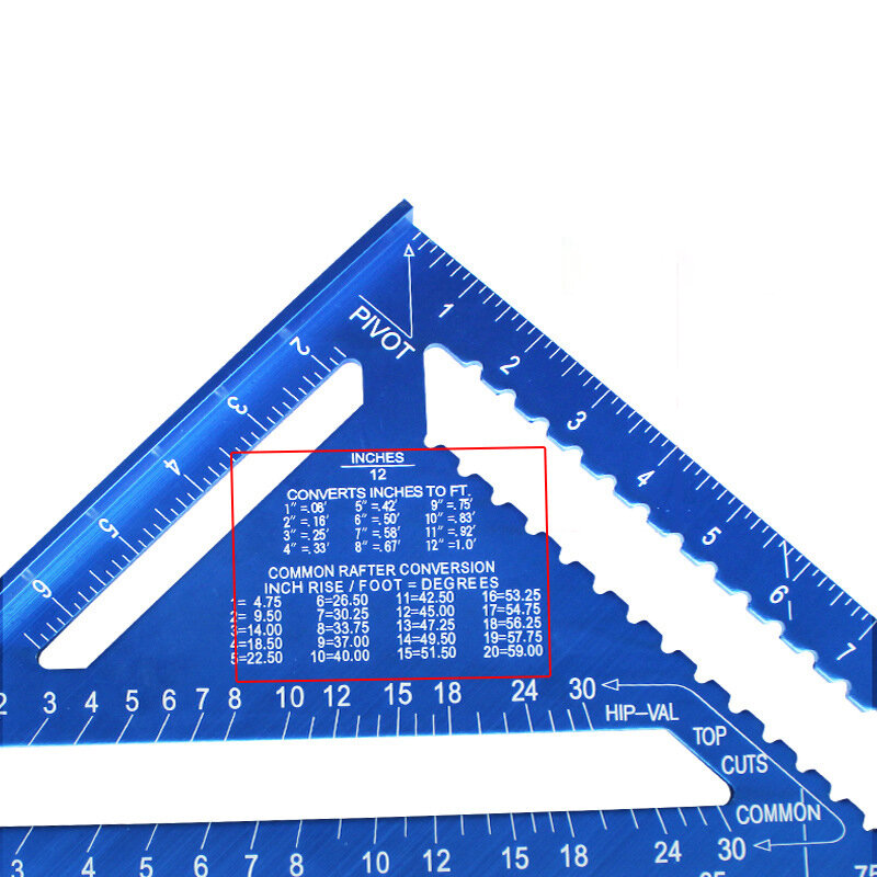 7インチの正方形の定規,高品質のアルミニウム合金製,日曜大工の専門家向けの正確な測定ツール