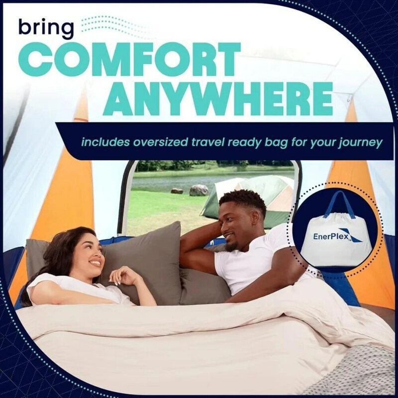 Colchón de aire con bomba incorporada, colchón inflable de doble altura para Camping, cama de hogar y viaje portátil, colchón de Camping