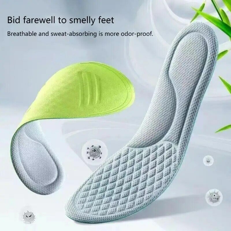Plantillas espuma viscoelástica, inserciones calzado deportivo para absorción impactos, alivia los dolores pies GXMF