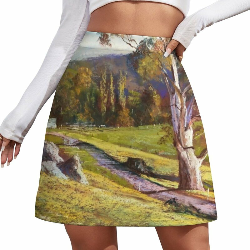 Женская мини-юбка с принтом The Road to worгруб, одежда для выпускного вечера