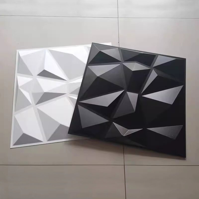 12Pcs 30x30cm Decorative 3D Wall Panel Diamond Design Wallpaper non-self-adhesive 3D wall sticker 90s aesthetic room renovation