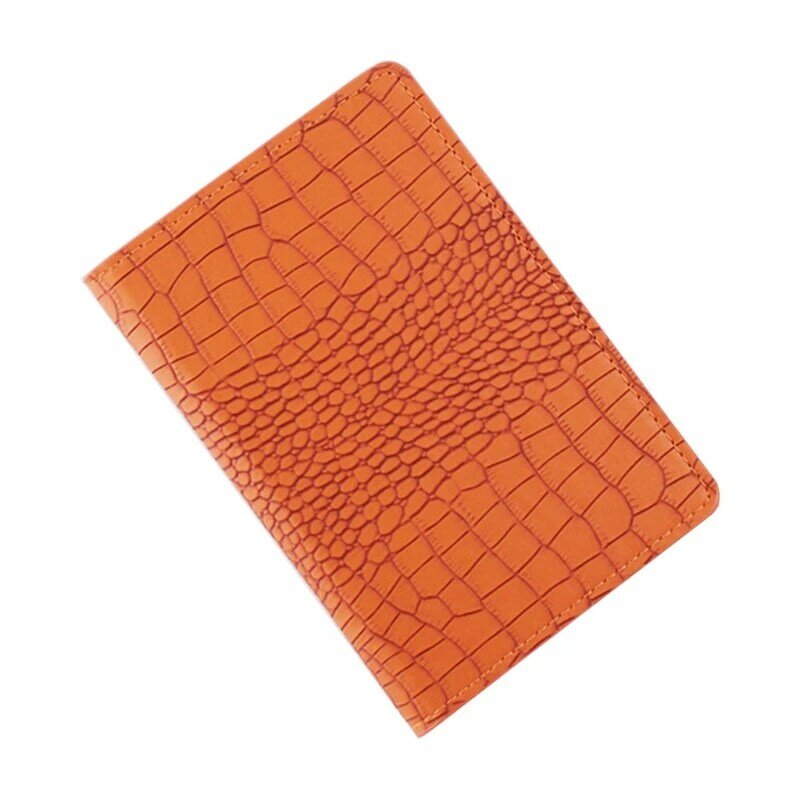 Porta-passaporte viagem multifuncional para capa cartão crédito com padrão crocodilo couro PU para organizador