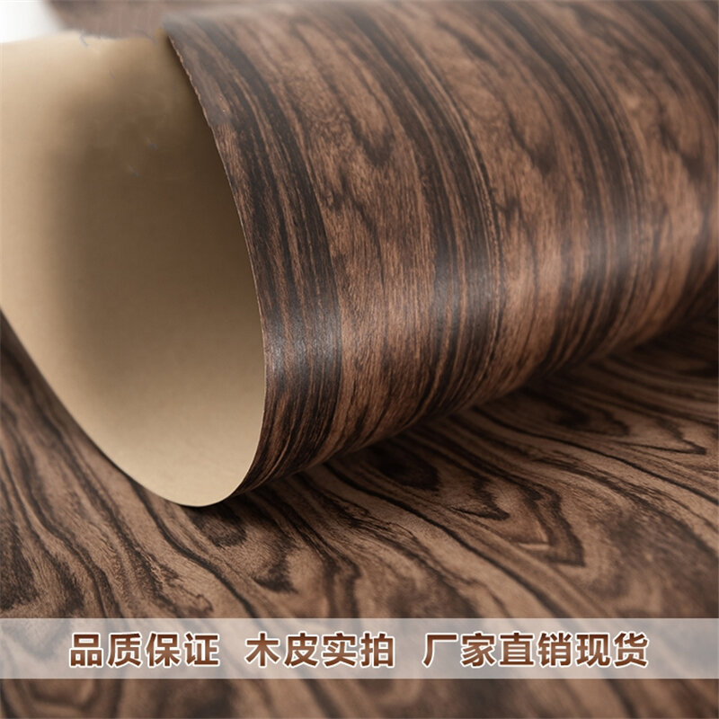 Pelapis furnitur kayu Veneer Rosewood asli alami 87 sekitar 55cm x 2.5m 0.25mm tebal C/C