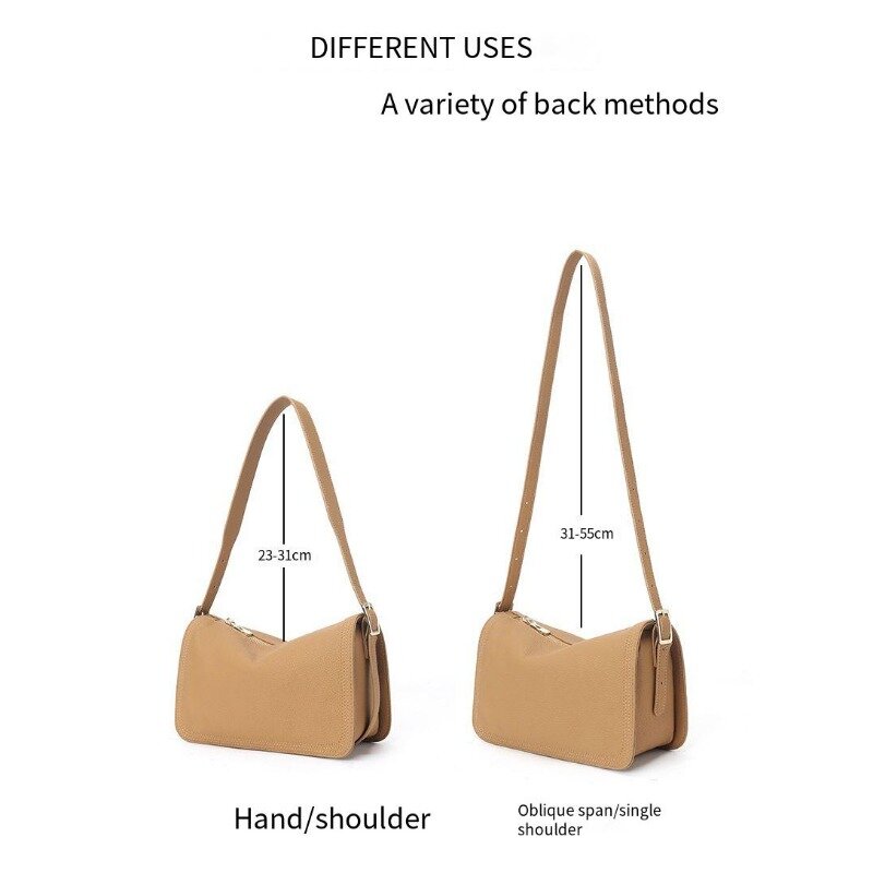 Top Layer Rindsleder Achsel Handtasche vielseitige lässige Designer Frauen Umhängetasche große Kapazität weibliche Umhängetasche