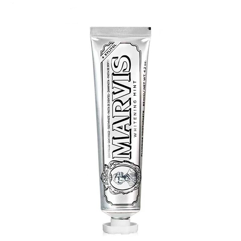 Pasta de dientes Marvis Original de Italia, 85ml, menta blanqueadora, refrescante, respira y elimina las manchas de humo